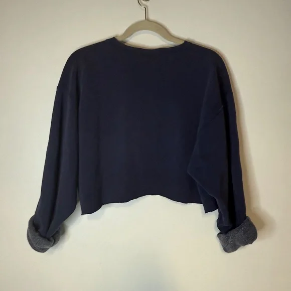 Vintage Tommy Jeans Red White Blue Hand Cropped Sweatshirt 90s 1990s - Picture 3 of 9